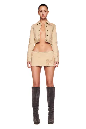 FAUNA JACKET - BEIGE : TAN DENIM