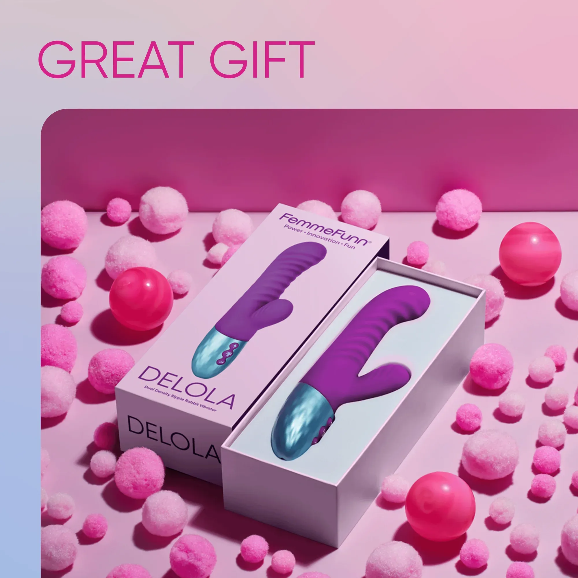 Femme Funn Delola Rechargeable Rabbit Vibrator - Purple
