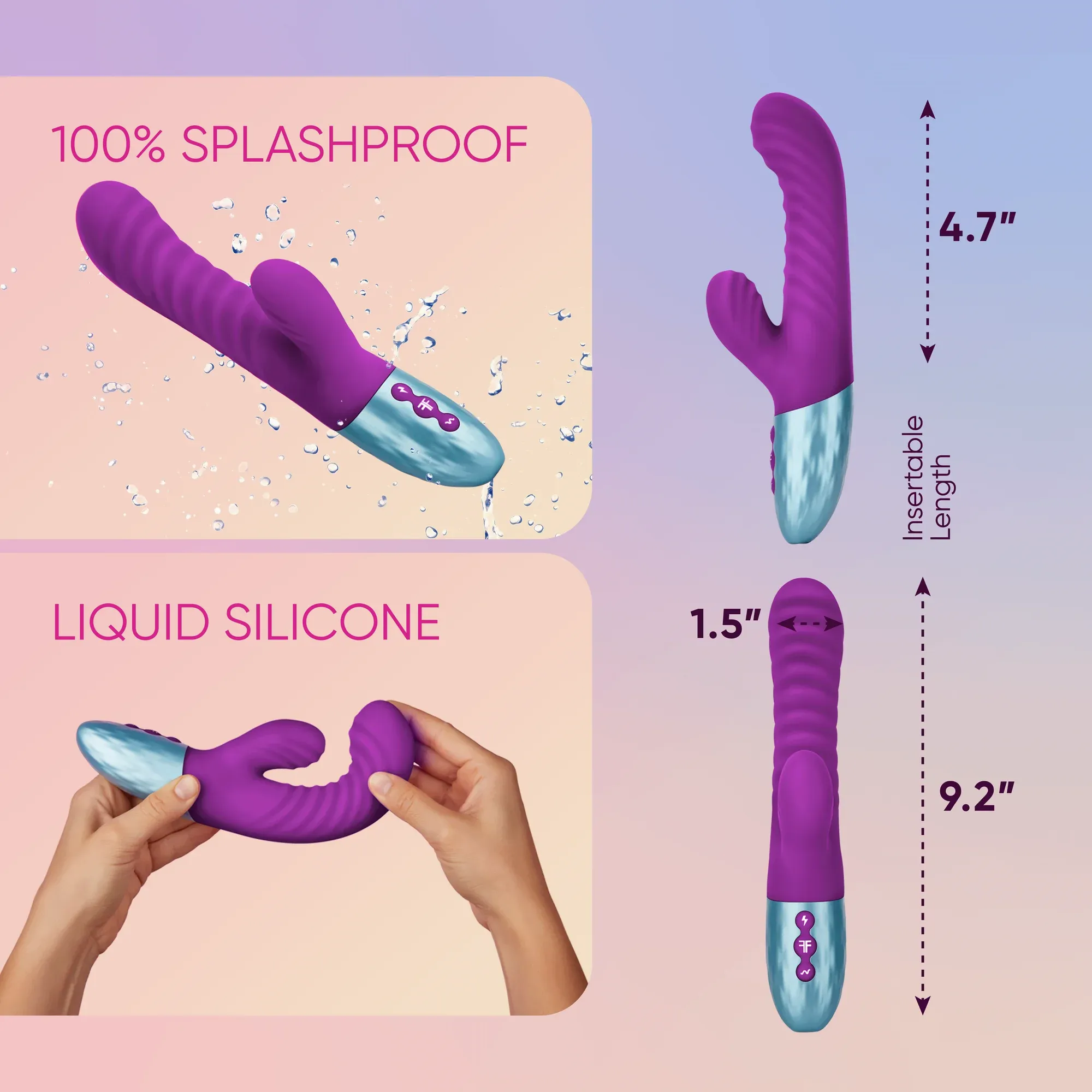 Femme Funn Delola Rechargeable Rabbit Vibrator - Purple