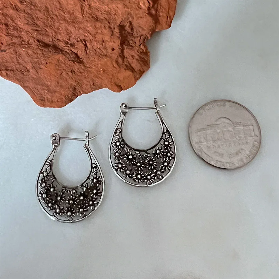 Field of Daisies Earrings - Sterling Silver, Indonesia
