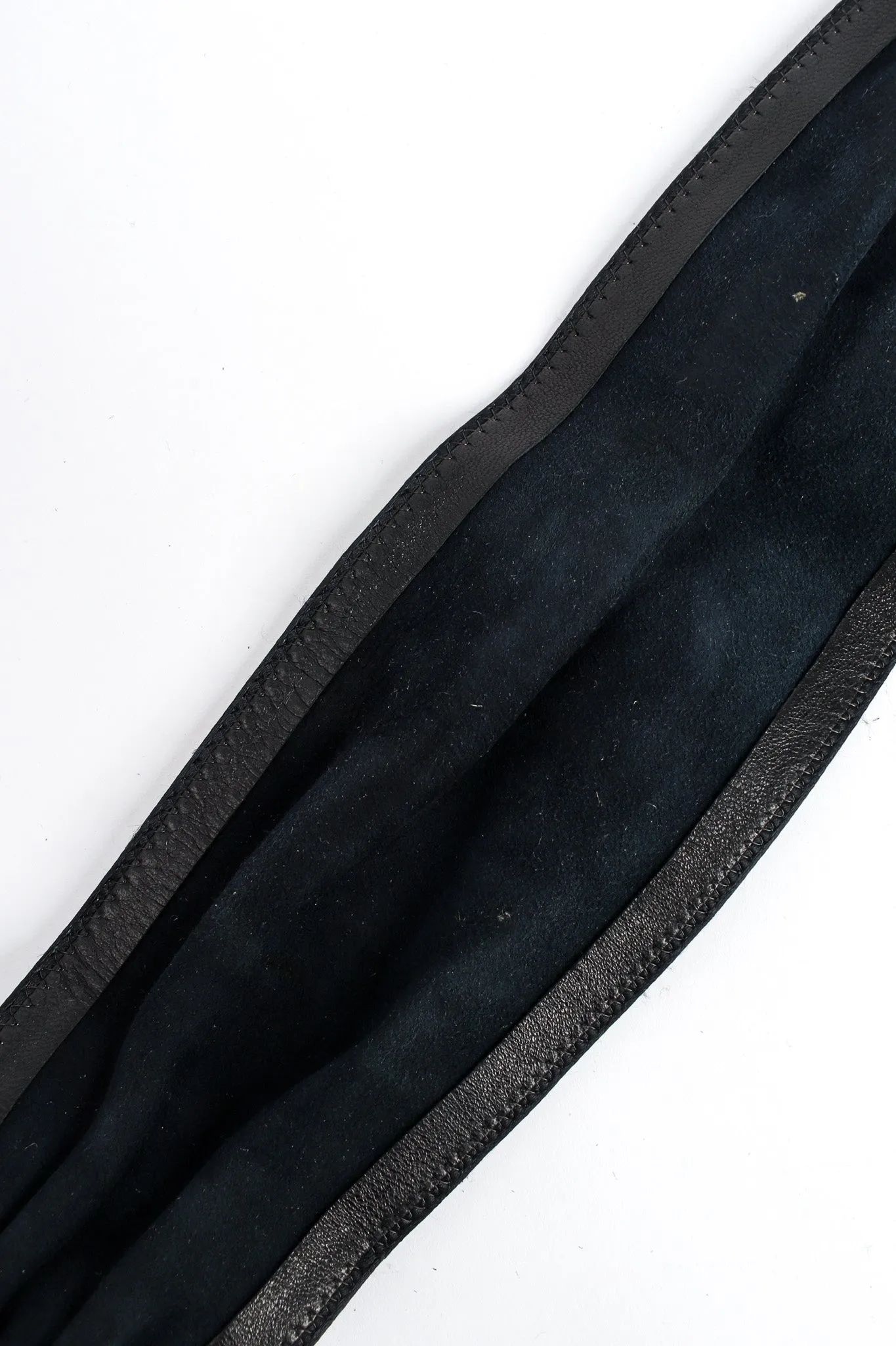 Filigree Emerald Crystal Leather Sash Belt