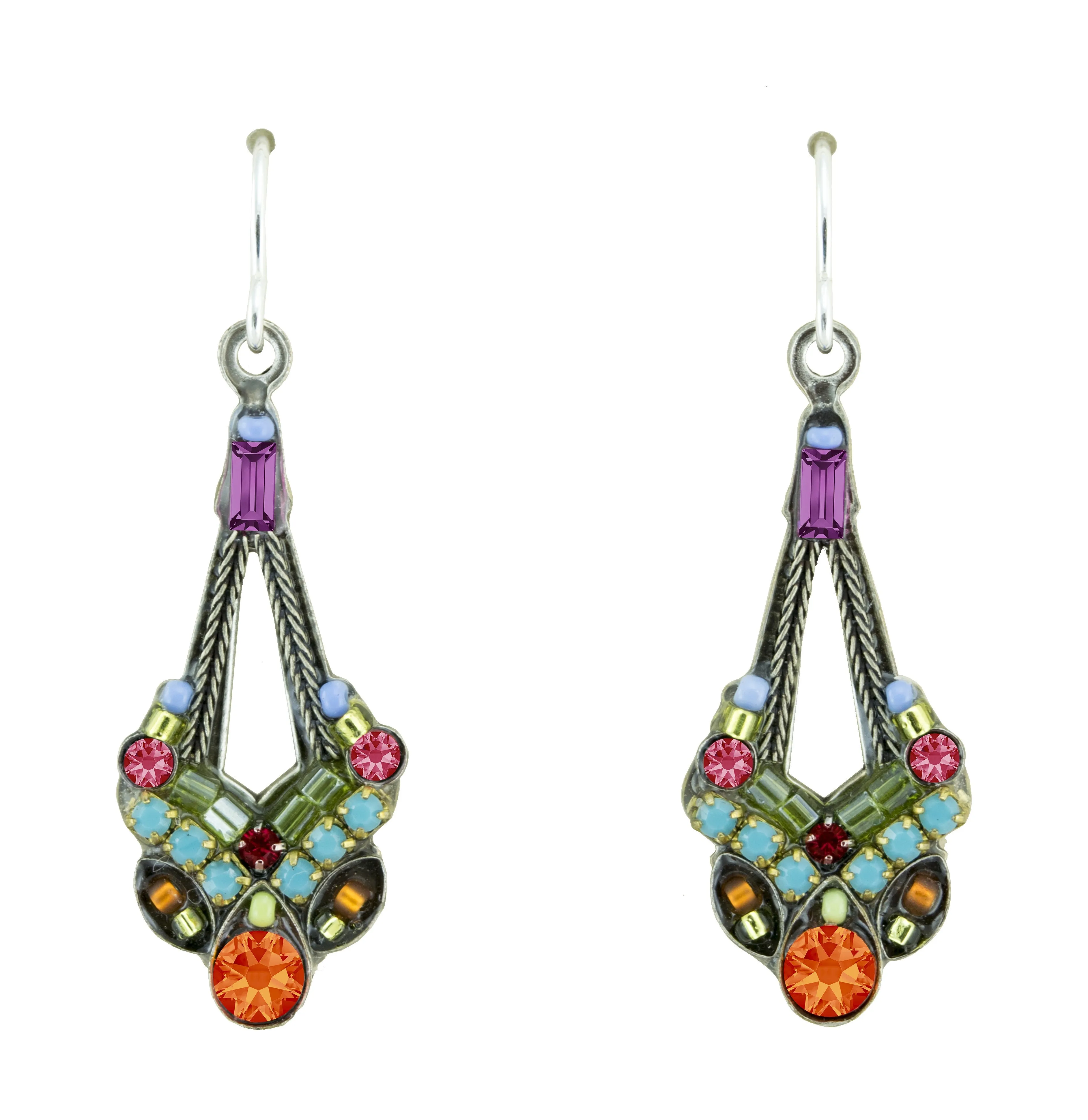FIREFLY JEWELRY 6415MC EARRING Multi COLOR New Silver Wire
