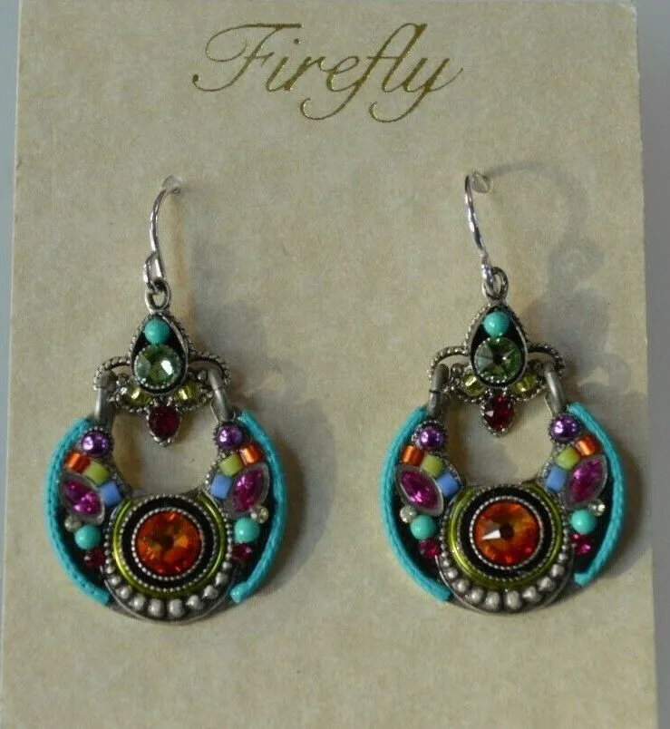 FIREFLY JEWELRY 7533-MC Multi COLOR Earring New Silver Wire