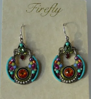 FIREFLY JEWELRY 7533-MC Multi COLOR Earring New Silver Wire