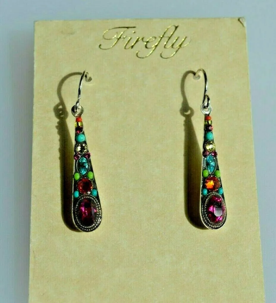 FIREFLY JEWELRY 7790MC EARRING Multi color New Silver Wire