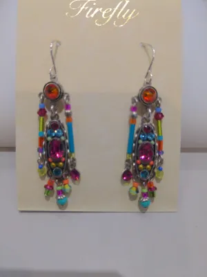 FIREFLY JEWELRY 7844 MC EARRING  Multicolor New Silver Wire