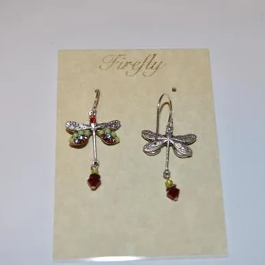 Firefly Jewelry Dragon fly earring - 6625 Red