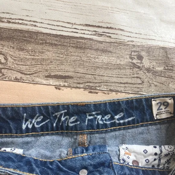 FREE PEOPLE | Frayed Hem Blue Denim Mini Skirt NEW