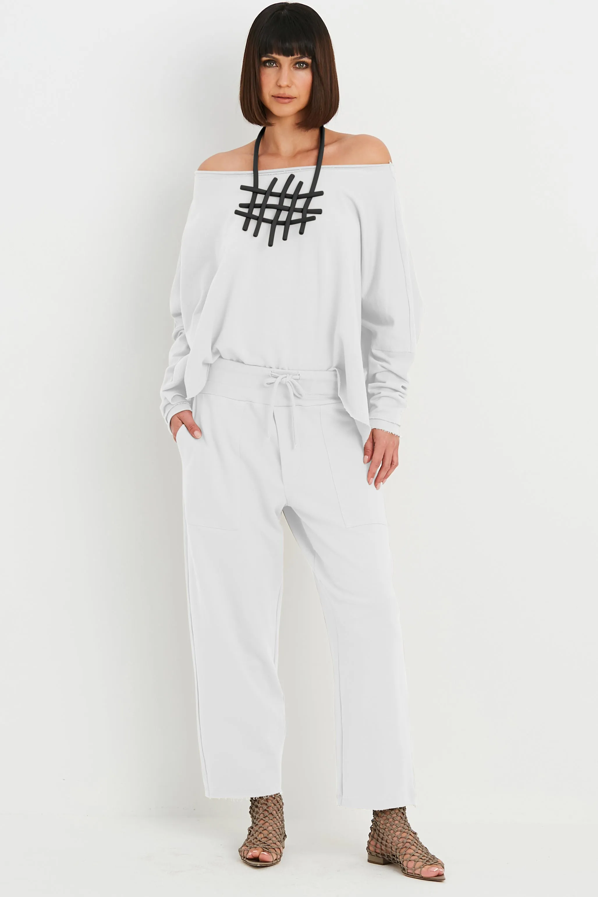 French Terry Off The Shoulder T Top