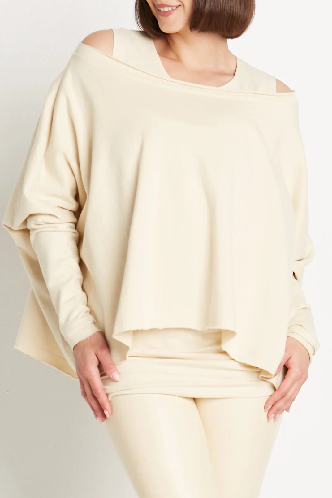 French Terry Off The Shoulder T Top