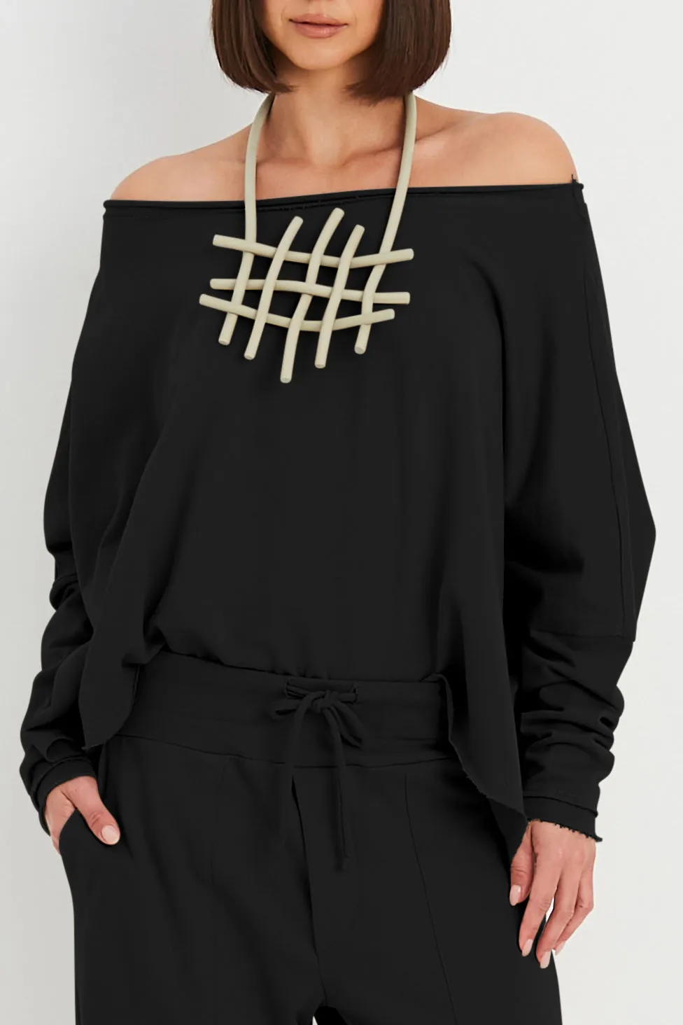 French Terry Off The Shoulder T Top