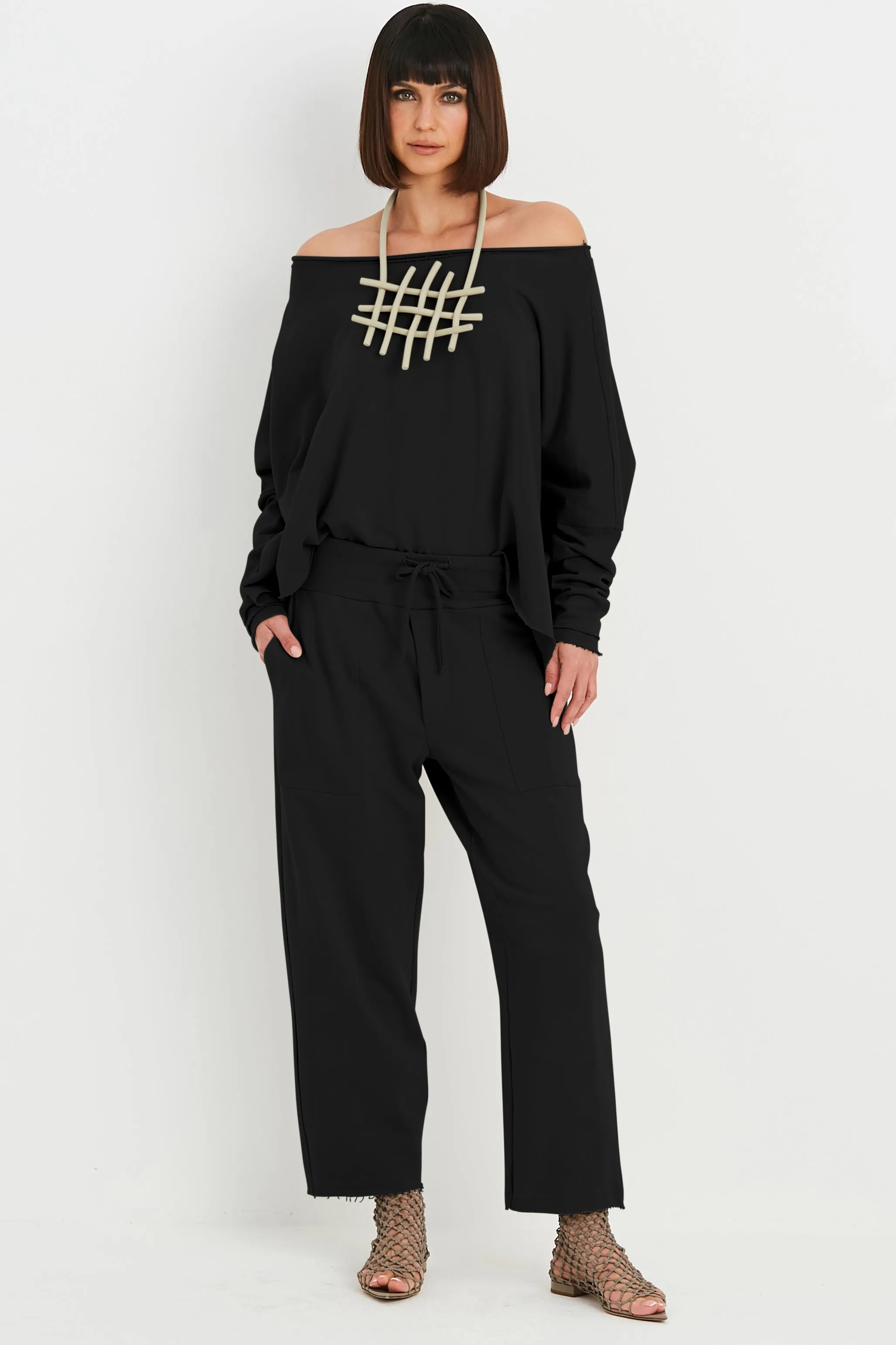 French Terry Off The Shoulder T Top