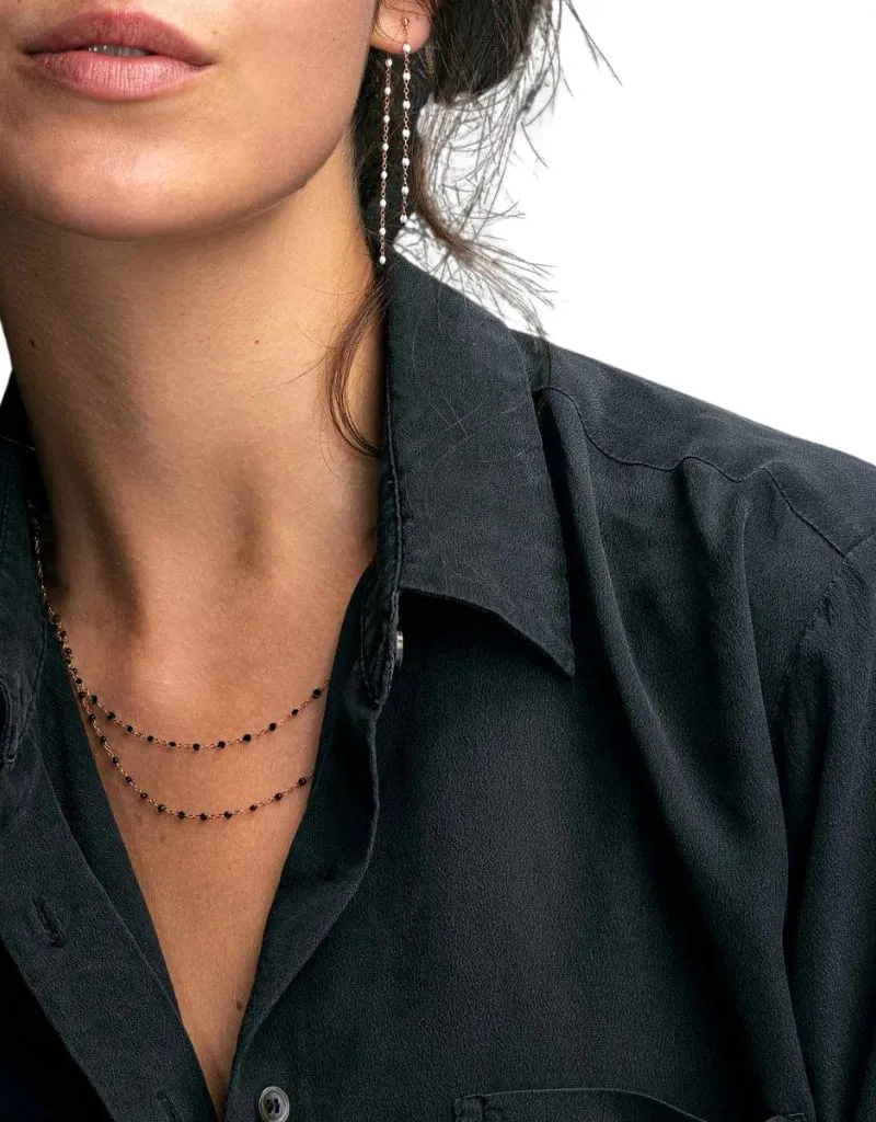 Gigi Clozeau Classic Gigi Necklace 17.7" in Black