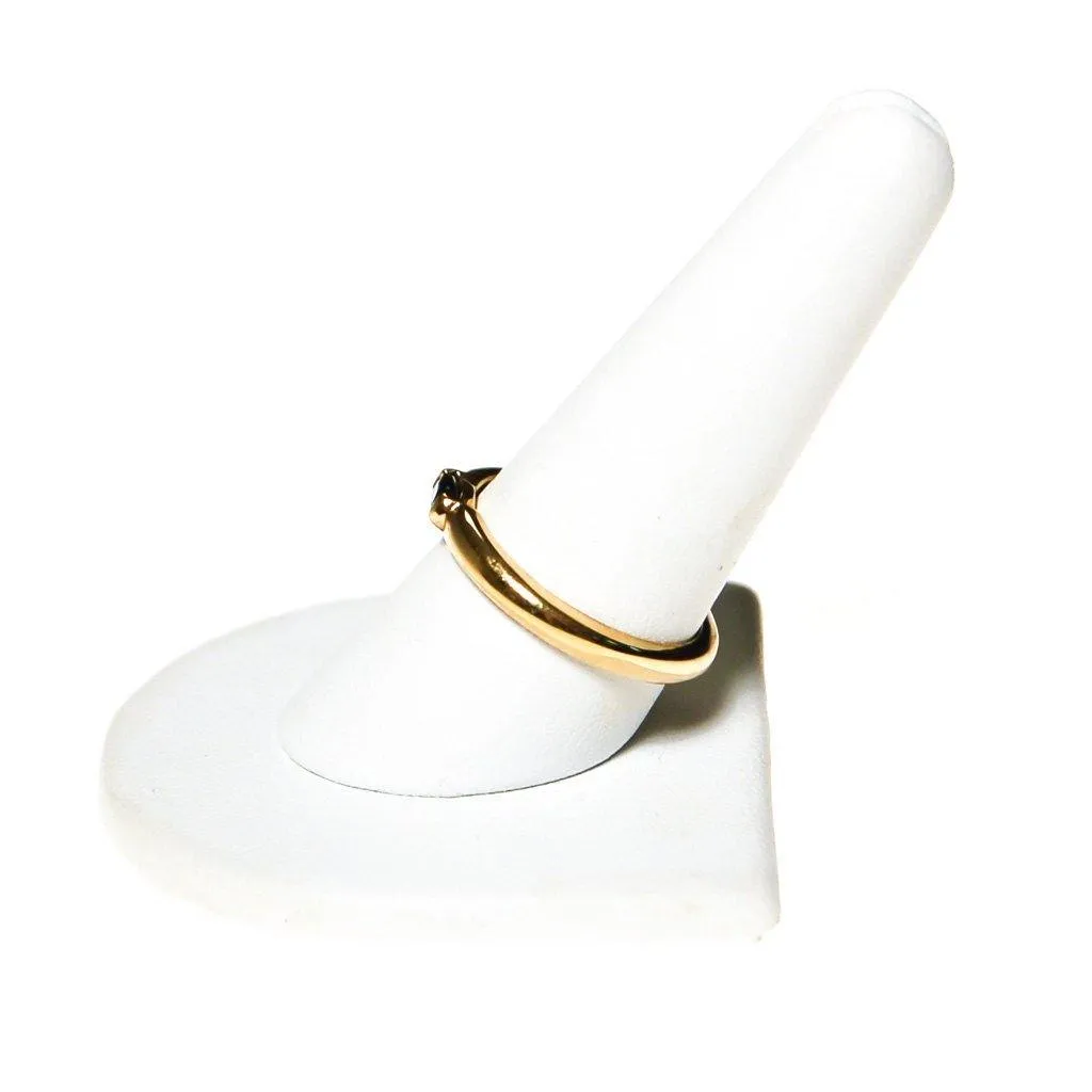 Gold Band Ring with Sapphire