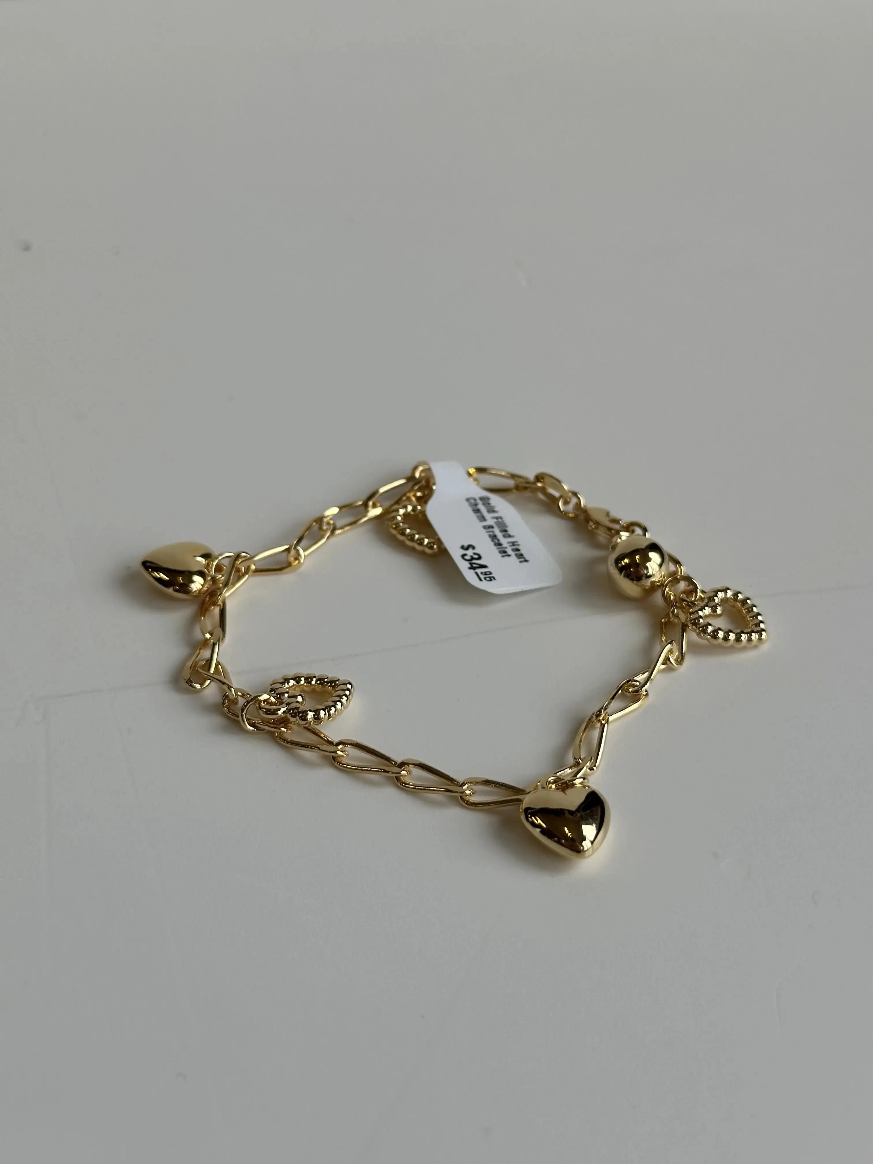 Gold Filled Heart Charm Bracelet