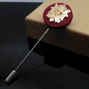 Gold Shield Layered Lapel Pin