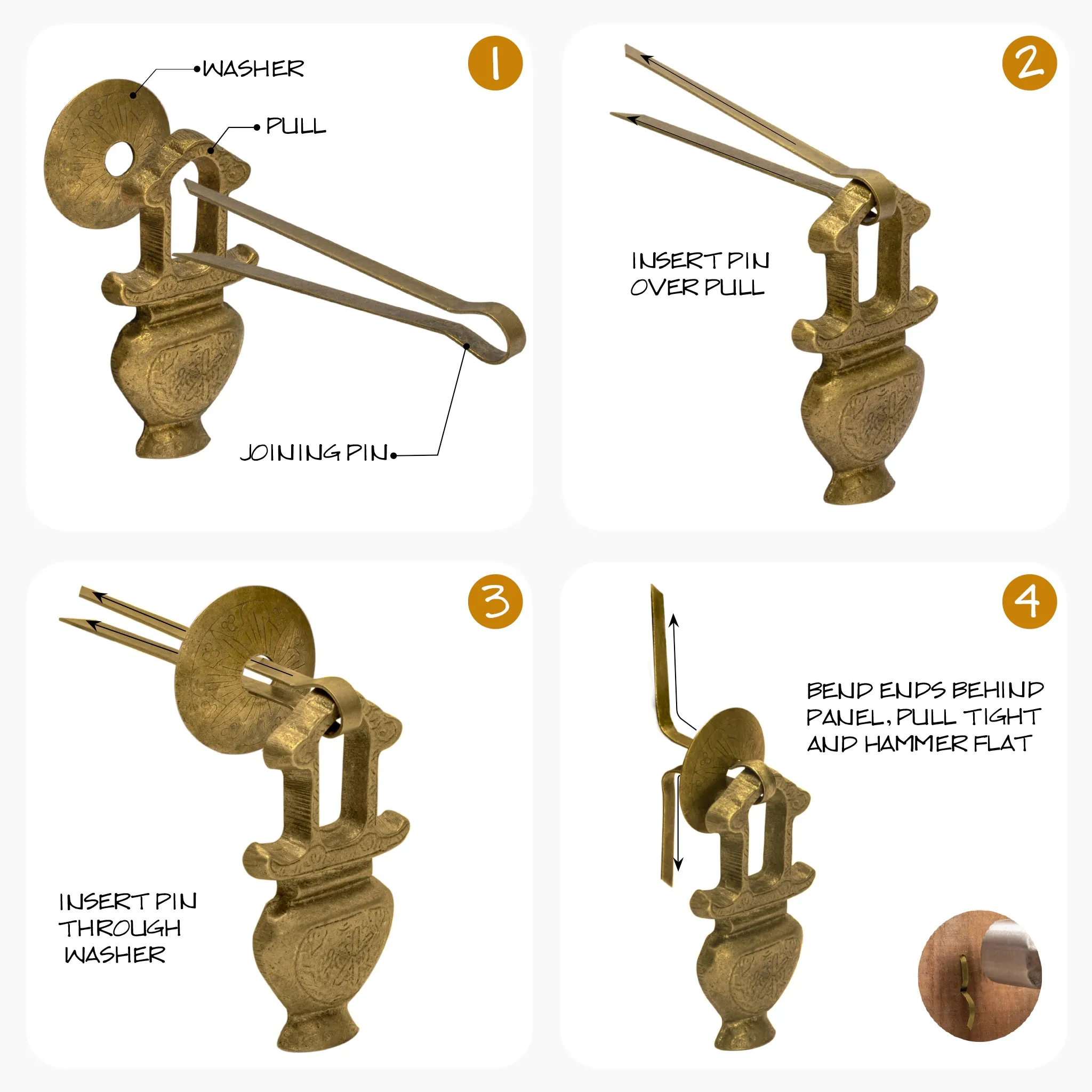Golden Furnace Pulls 3.5" - Set of 2