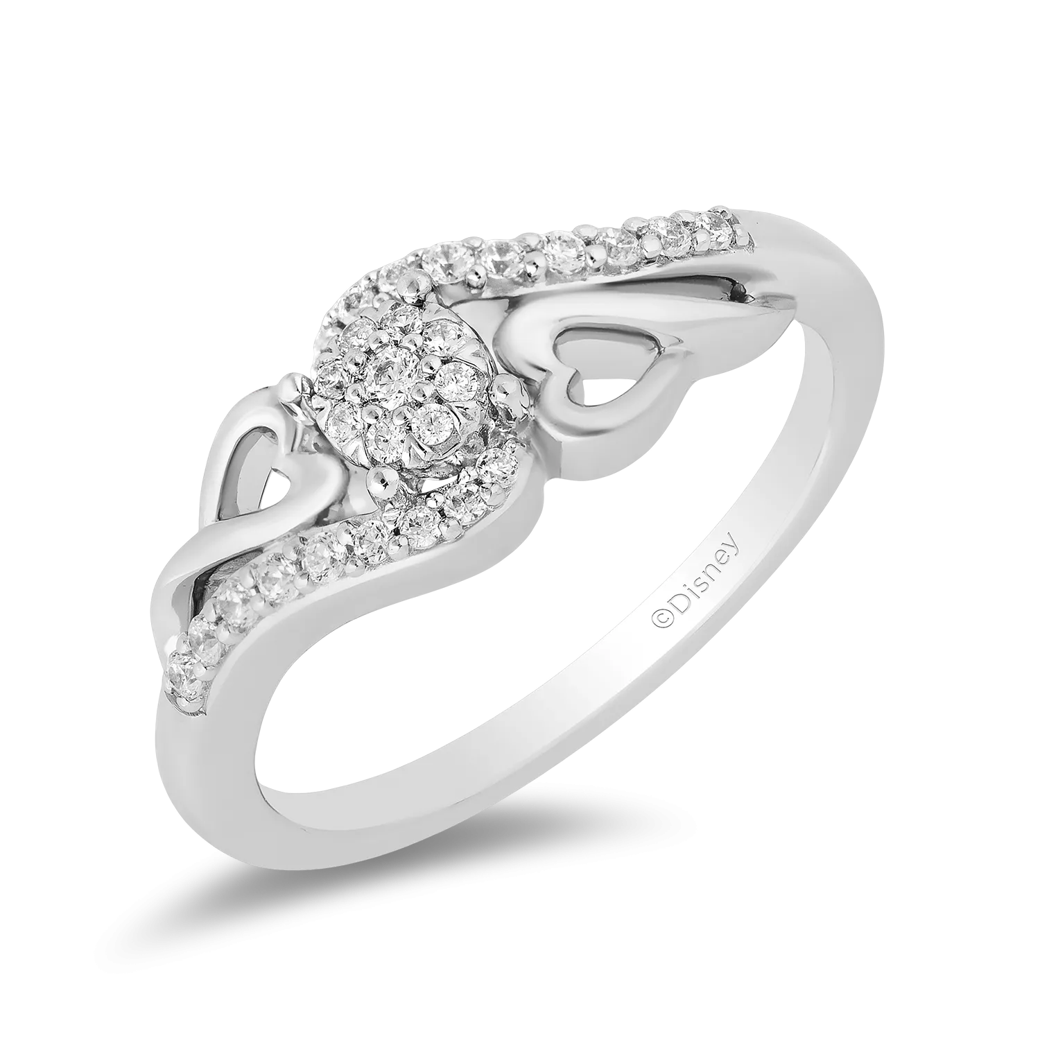 Hallmark Fine Jewelry Open Heart Diamond Promise Ring in Sterling Silver