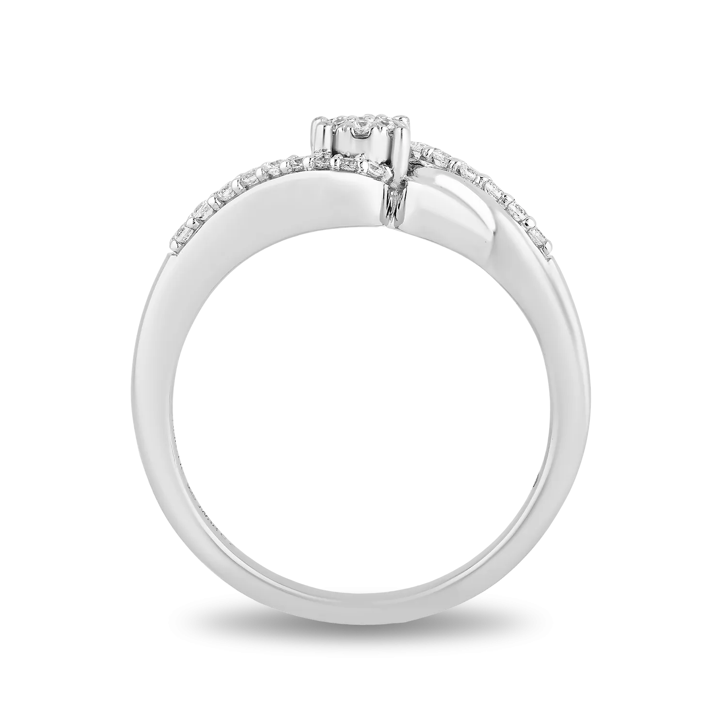 Hallmark Fine Jewelry Open Heart Diamond Promise Ring in Sterling Silver