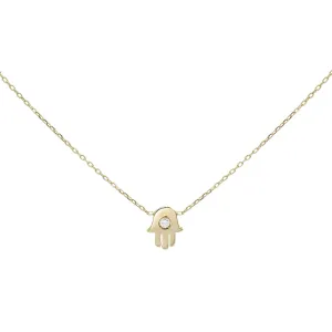 Hamsa Necklace 14K