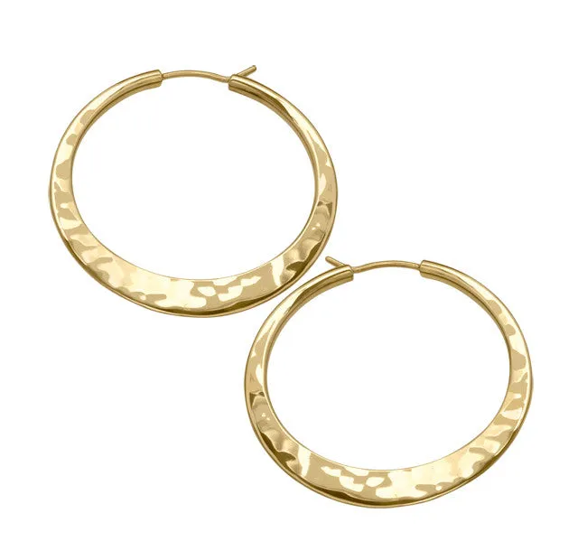 Hand Hammered Hoops