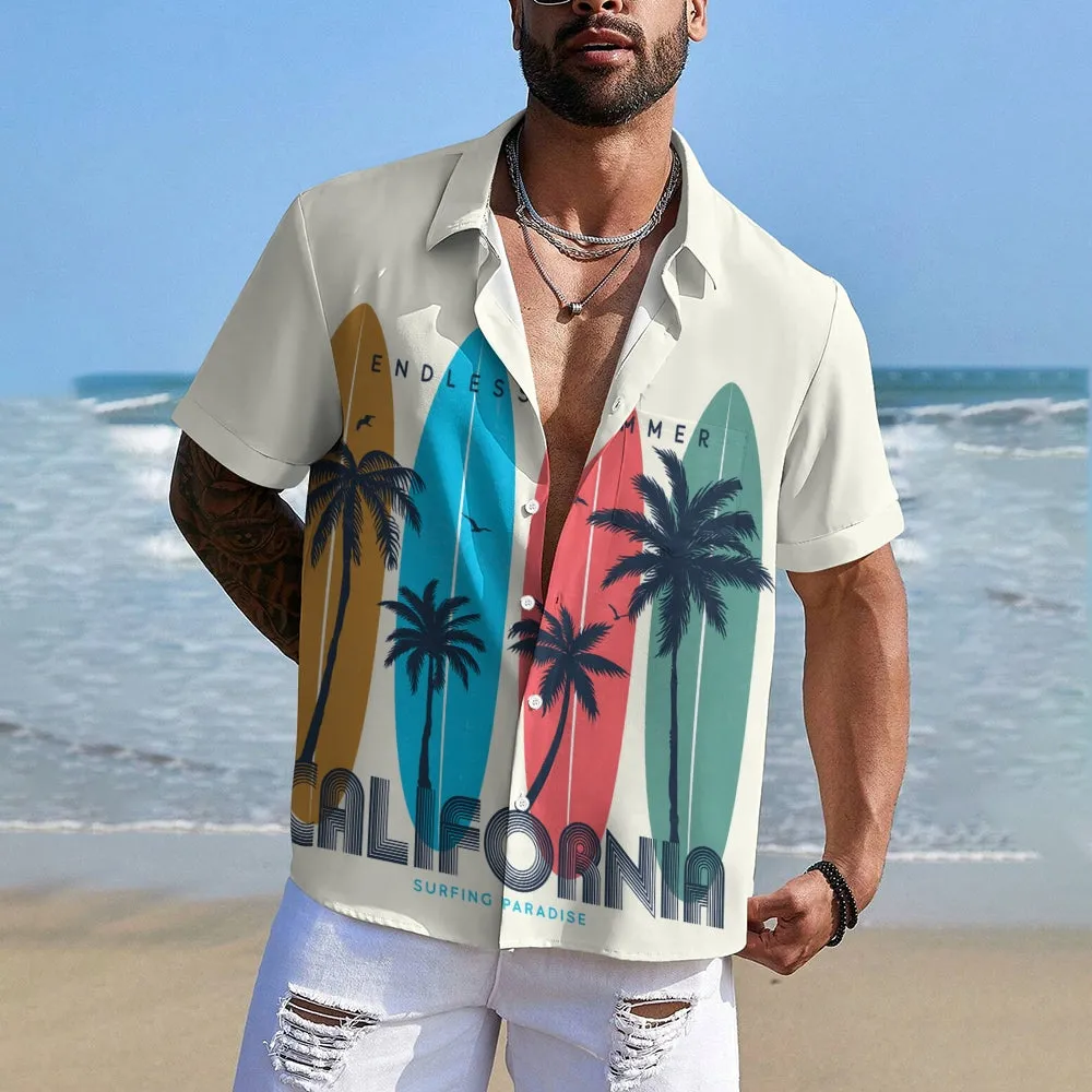 Hawaiian Aloha Casual Oversized Short Sleeve Shirt 2407000965