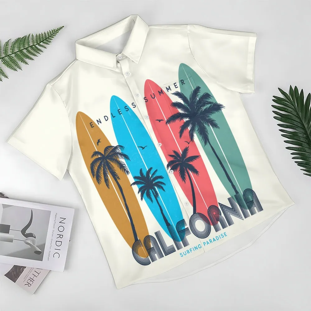Hawaiian Aloha Casual Oversized Short Sleeve Shirt 2407000965