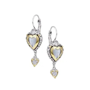 Heart Collection - Mother of Pearl French Wire Earrings
