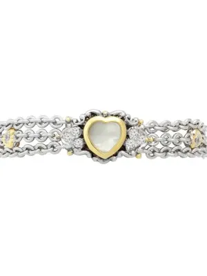 Heart Collection - Mother of Pearl Triple Chain Bracelet