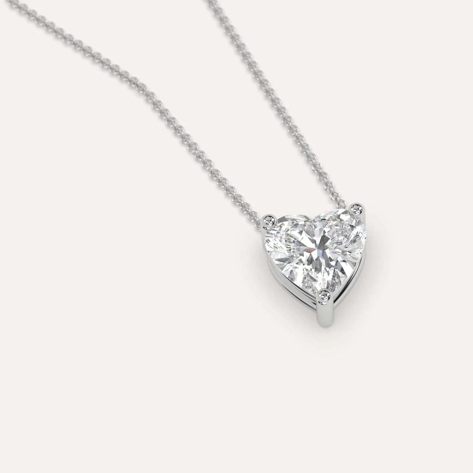 Heart Floating Diamond Necklace Setting