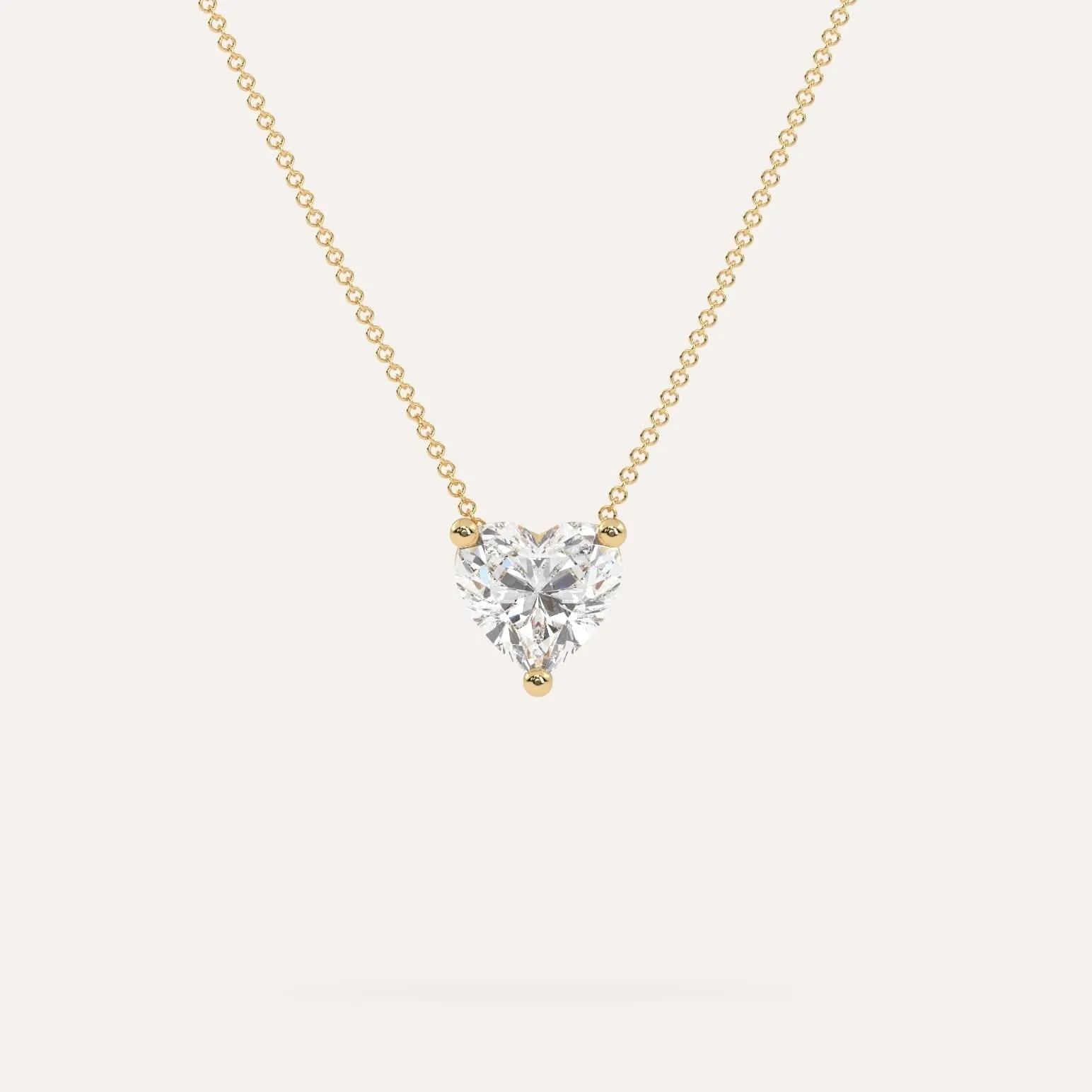 Heart Floating Diamond Necklace Setting