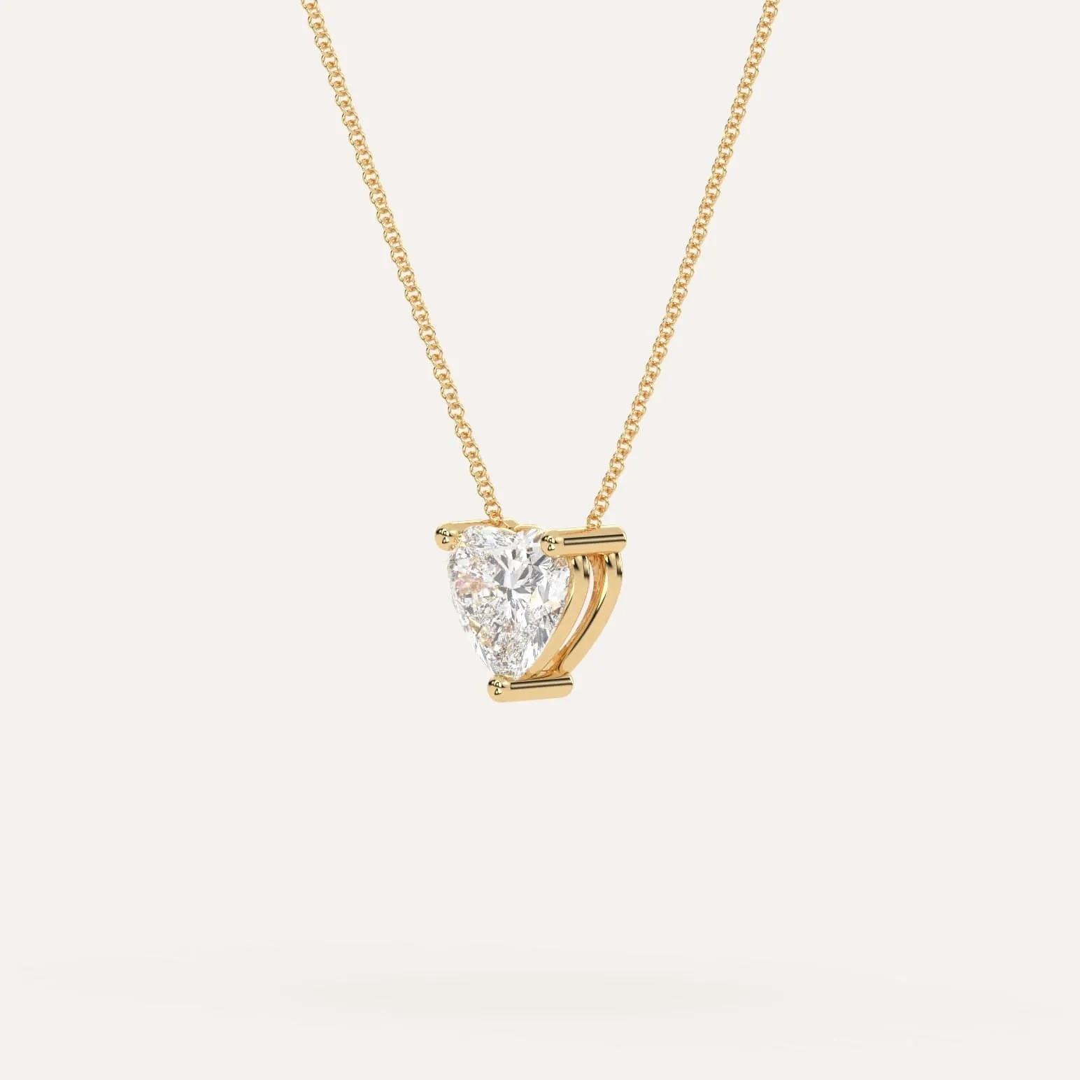 Heart Floating Diamond Necklace Setting