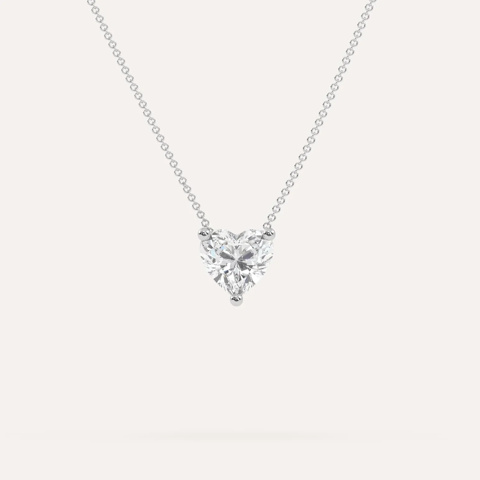 Heart Floating Diamond Necklace Setting