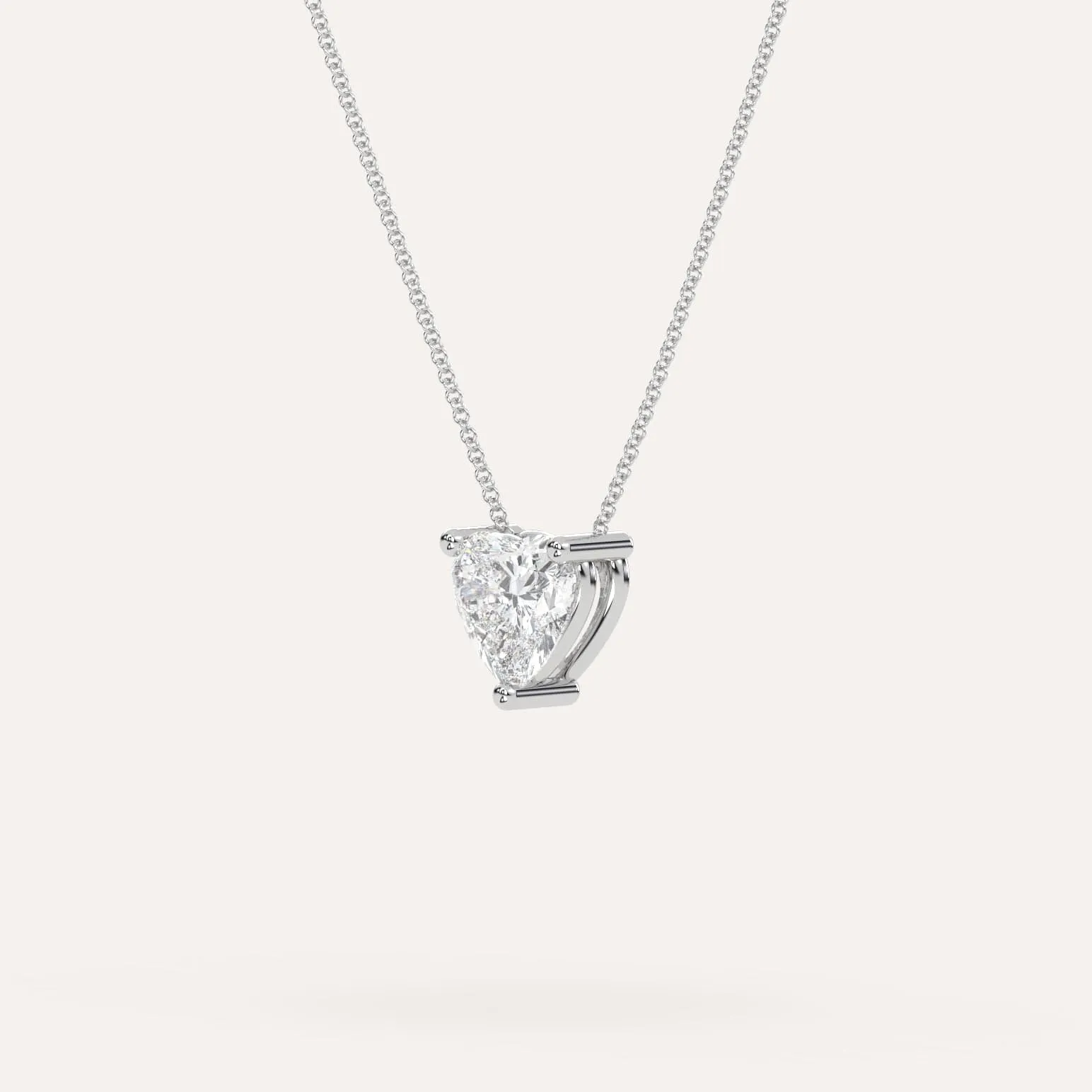Heart Floating Diamond Necklace Setting