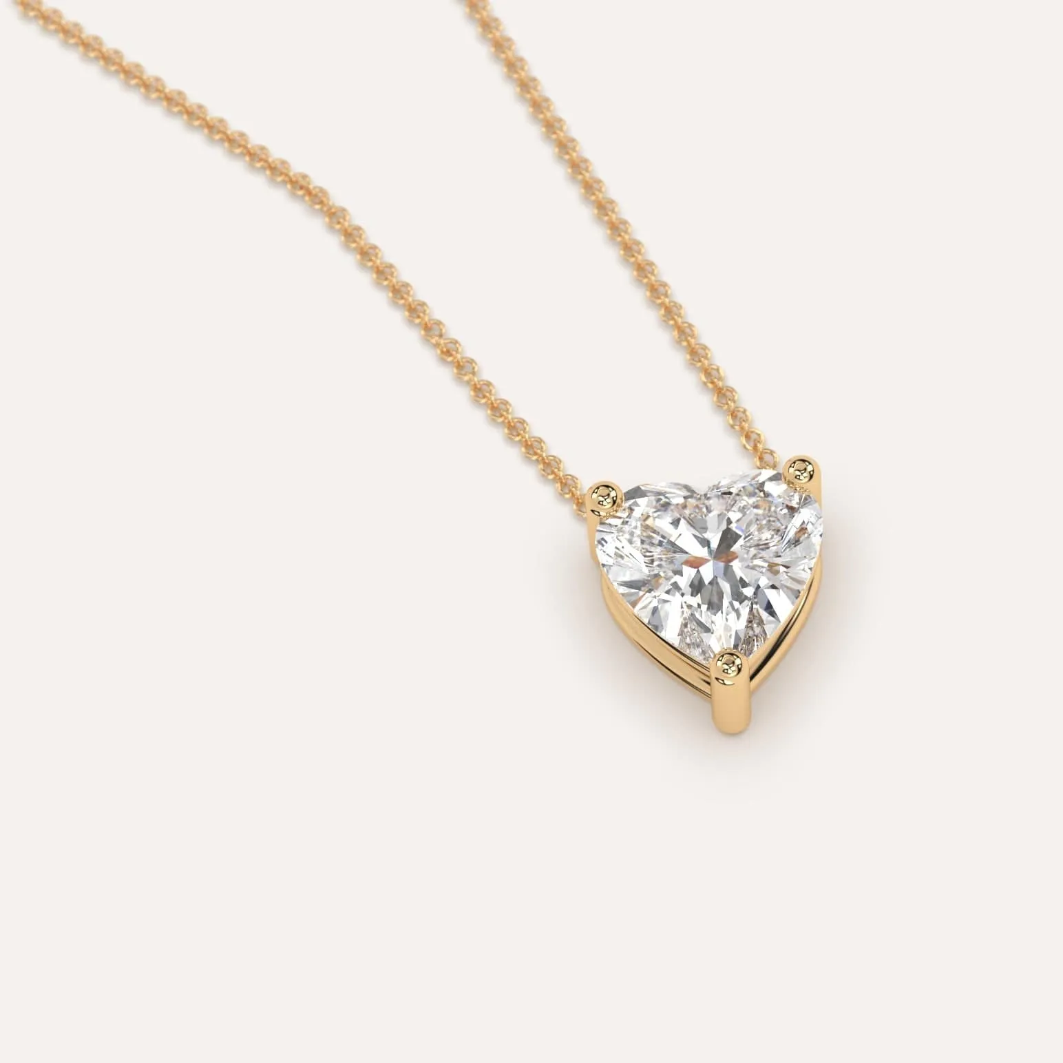 Heart Floating Diamond Necklace Setting