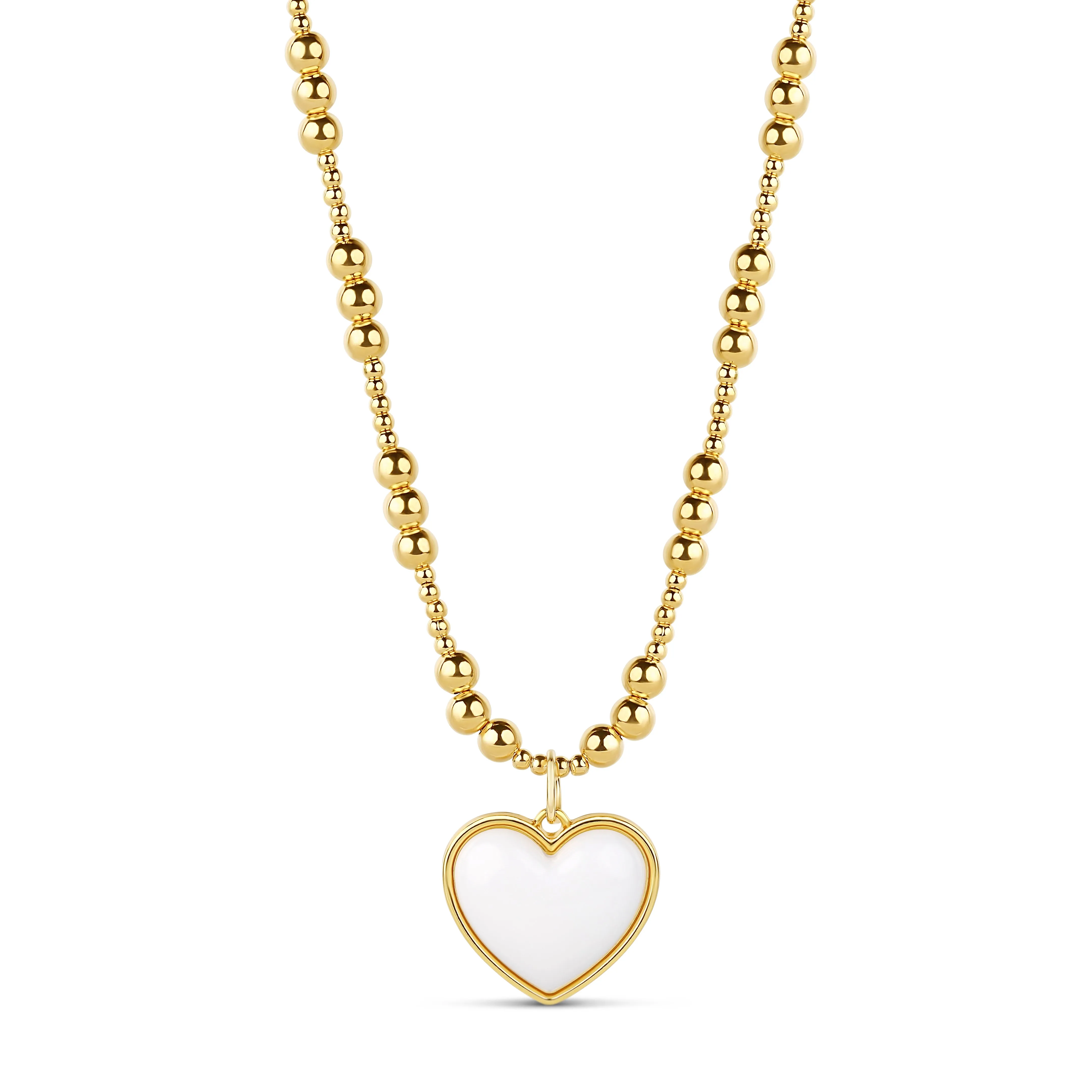 Heart of Gold Beaded Necklace