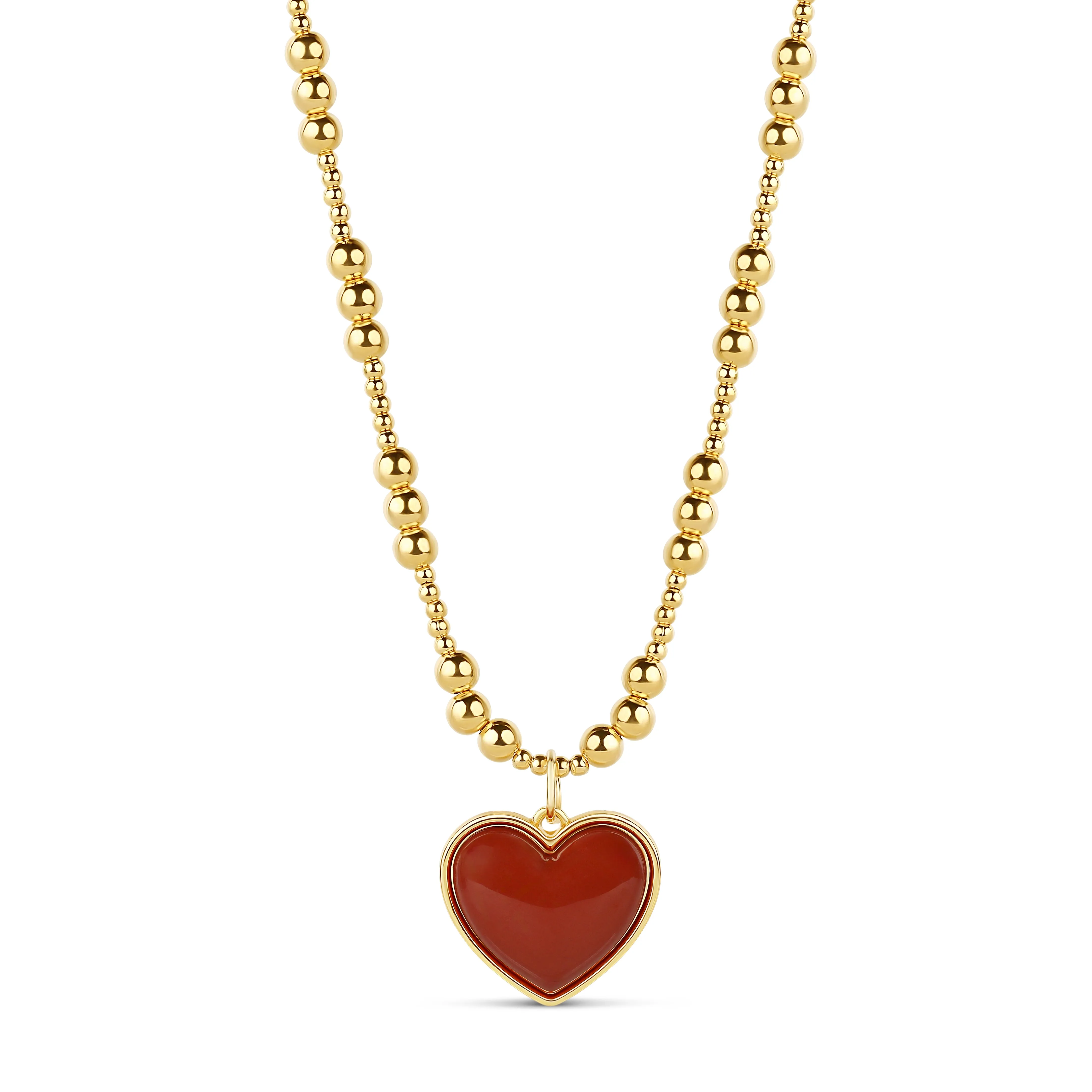 Heart of Gold Beaded Necklace