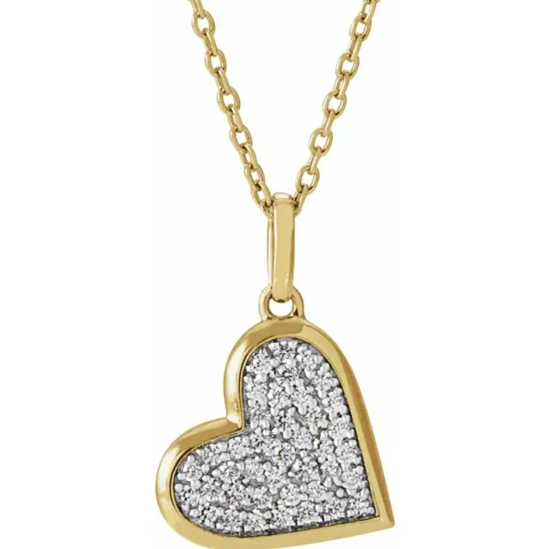 Heart Pave Necklace