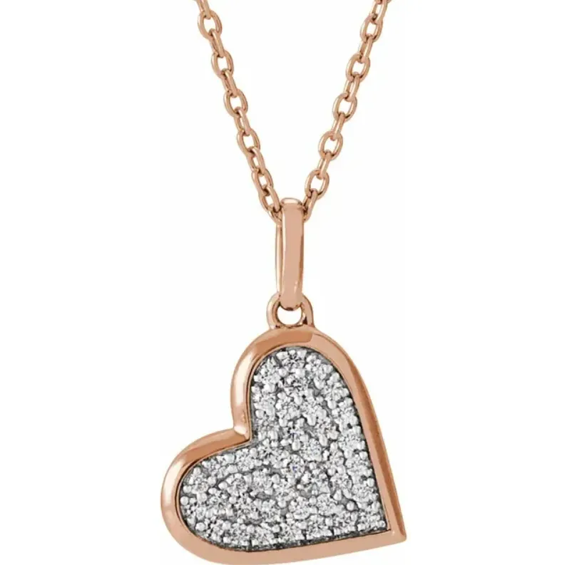 Heart Pave Necklace
