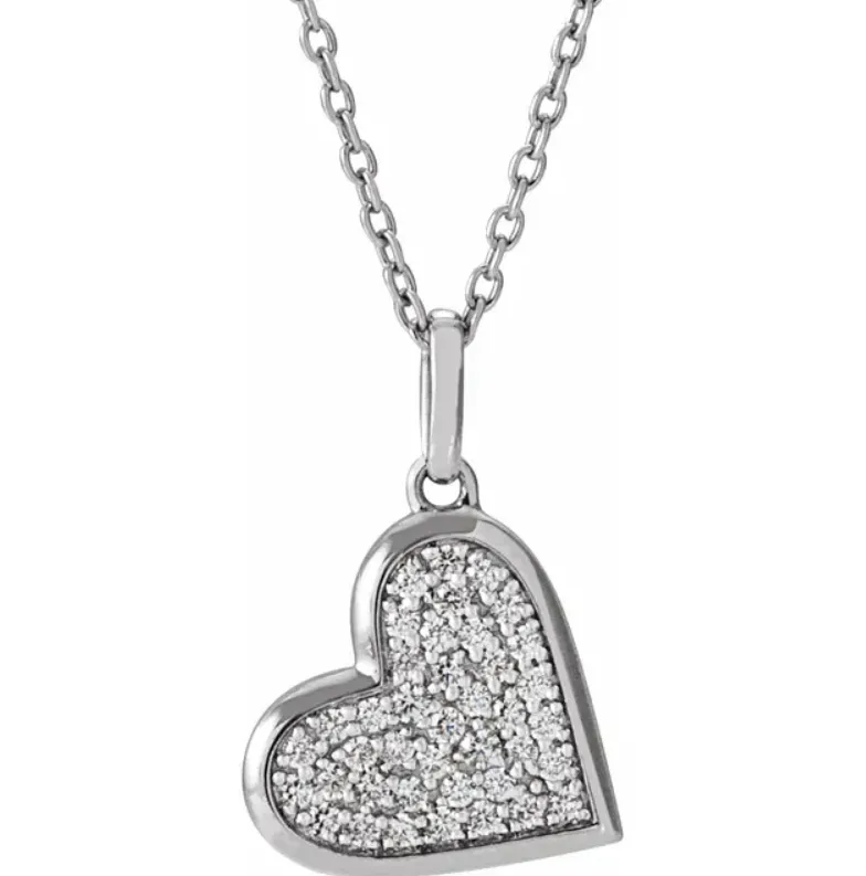 Heart Pave Necklace