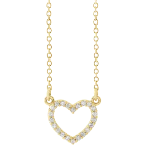 Heart Shaped Diamond Necklace