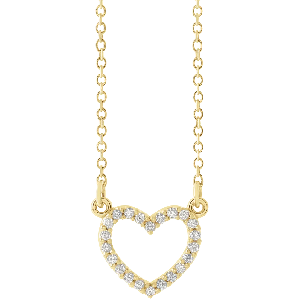 Heart Shaped Diamond Necklace