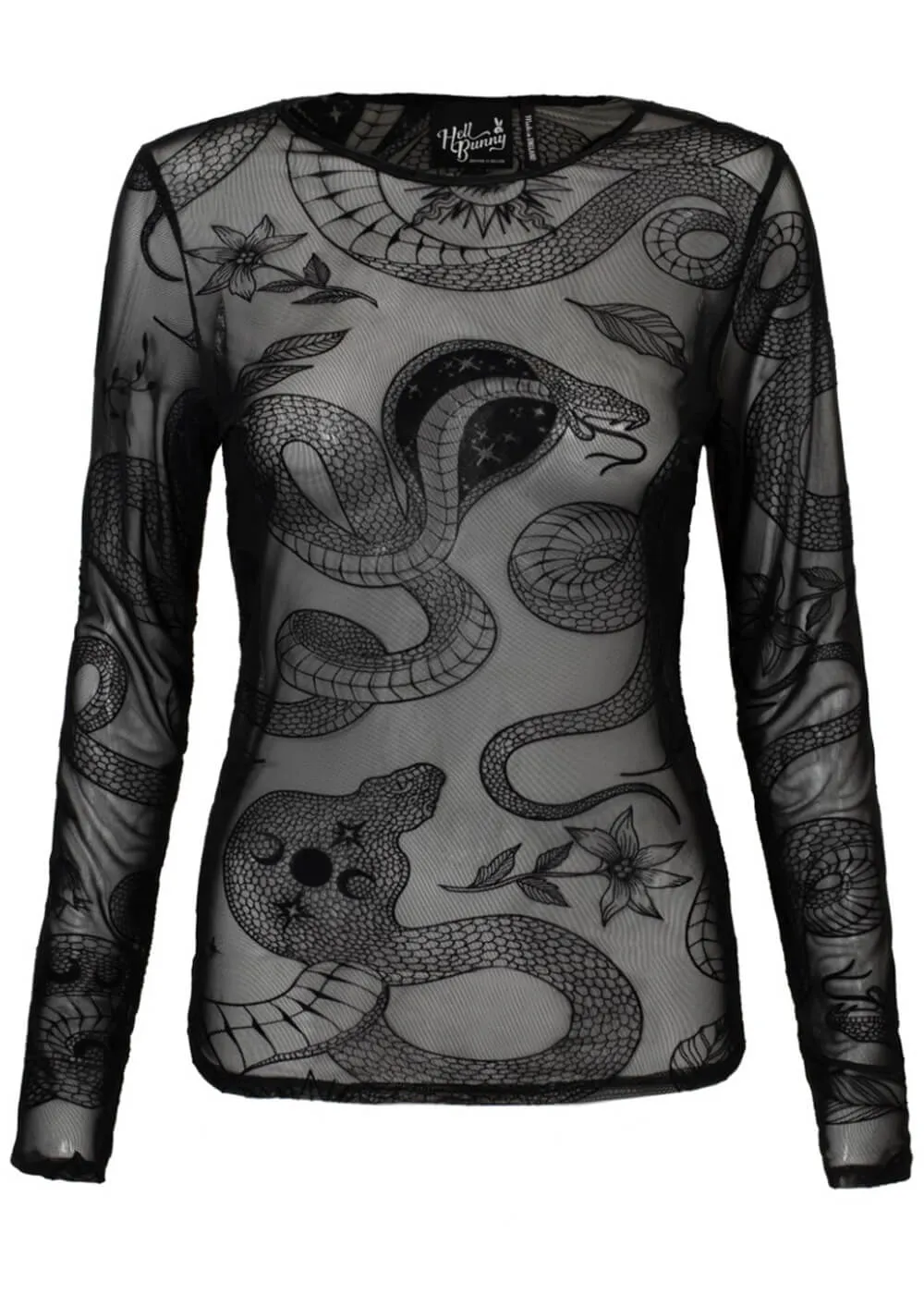 Hell Bunny Snake Charmer Top Black