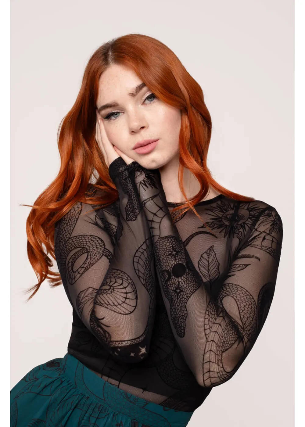 Hell Bunny Snake Charmer Top Black