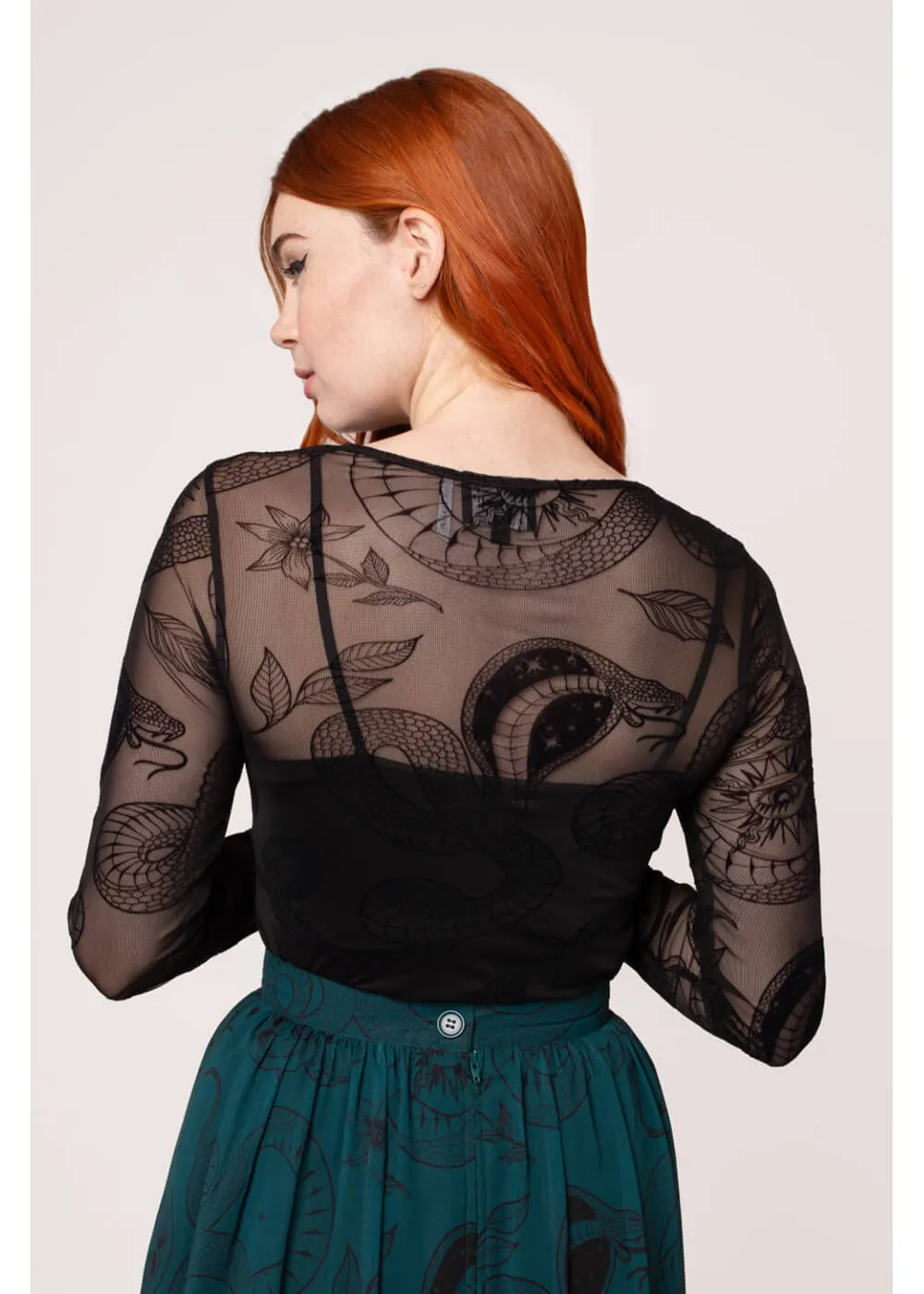Hell Bunny Snake Charmer Top Black