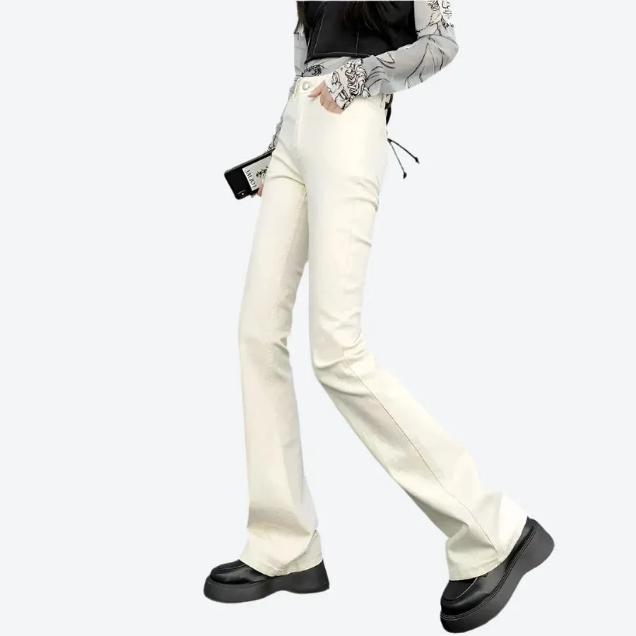 High-Waisted Slim Fit Flared Jeans