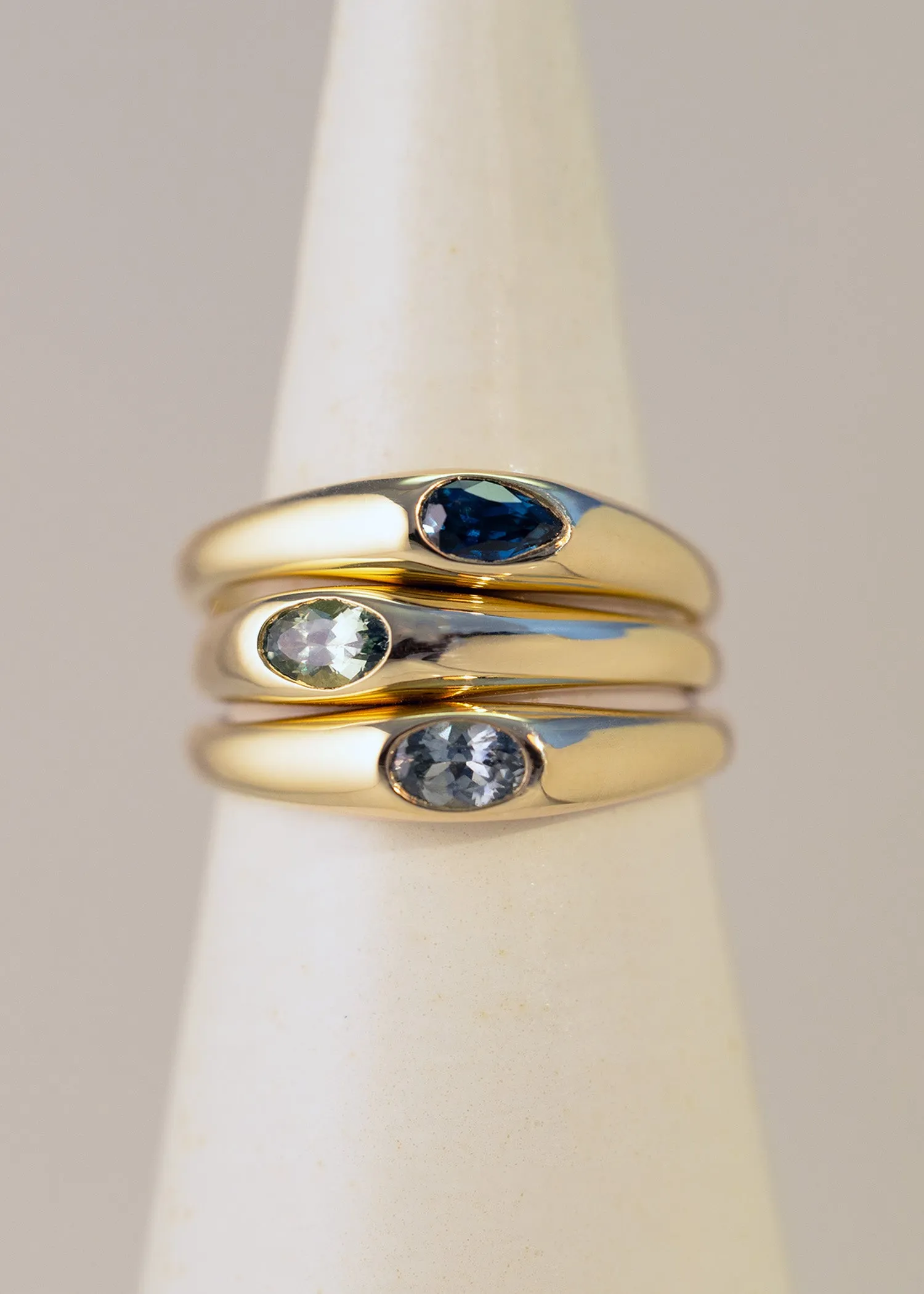 In Stock | Teal Pear Sapphire Petite Risa Ring