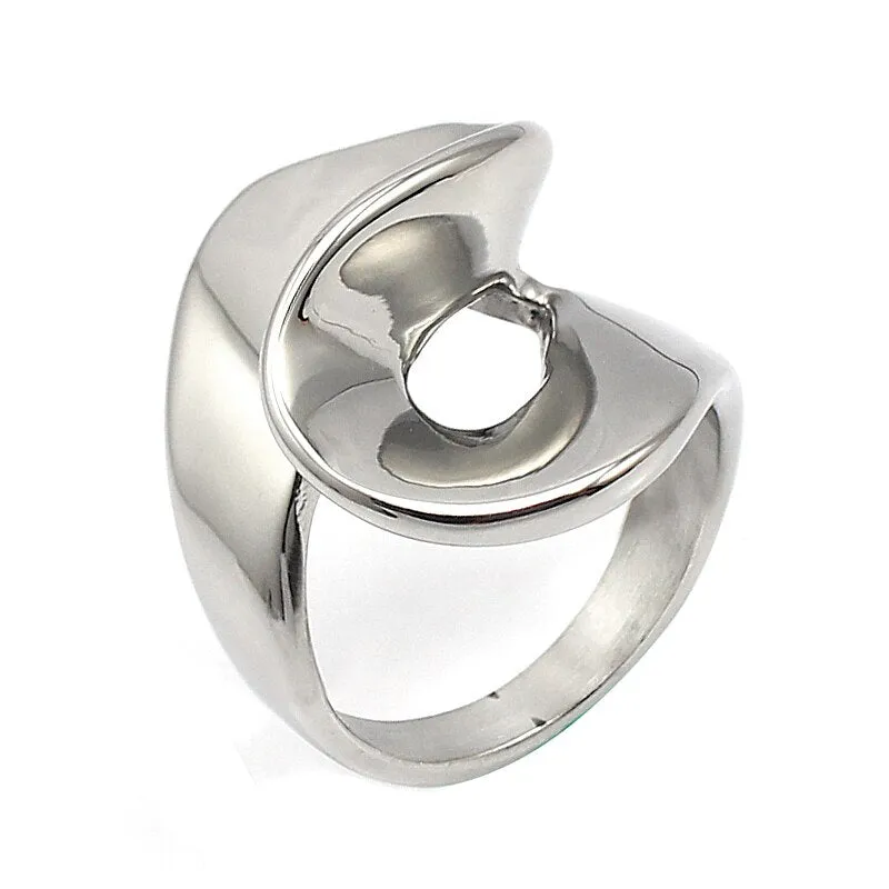 Infinity Spiral Silver Ring