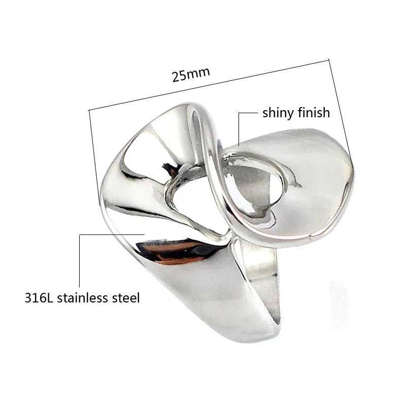 Infinity Spiral Silver Ring