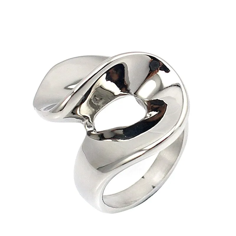 Infinity Spiral Silver Ring